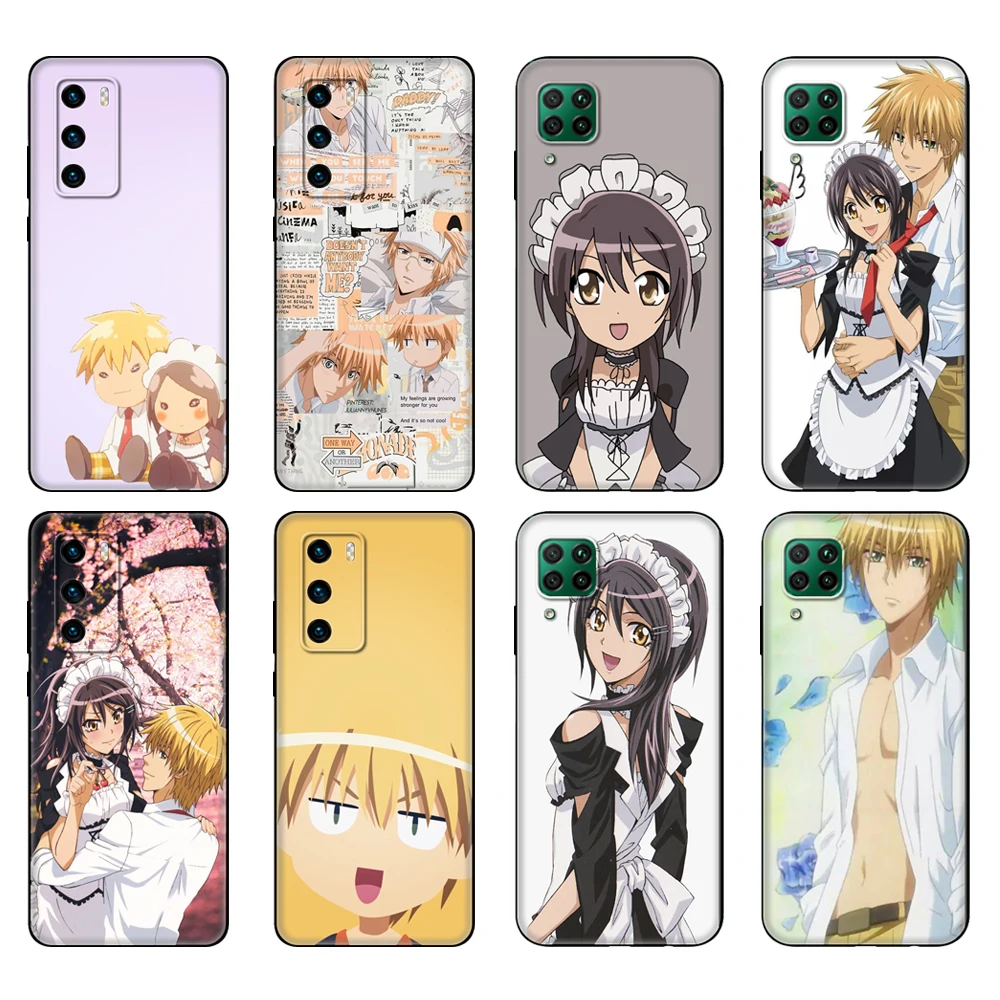 

Black tpu Case For Huawei P30 Lite P30 Pro P40 Case For Huawei P40 LITE E P Smart 2020 Case Cover Maid Sama