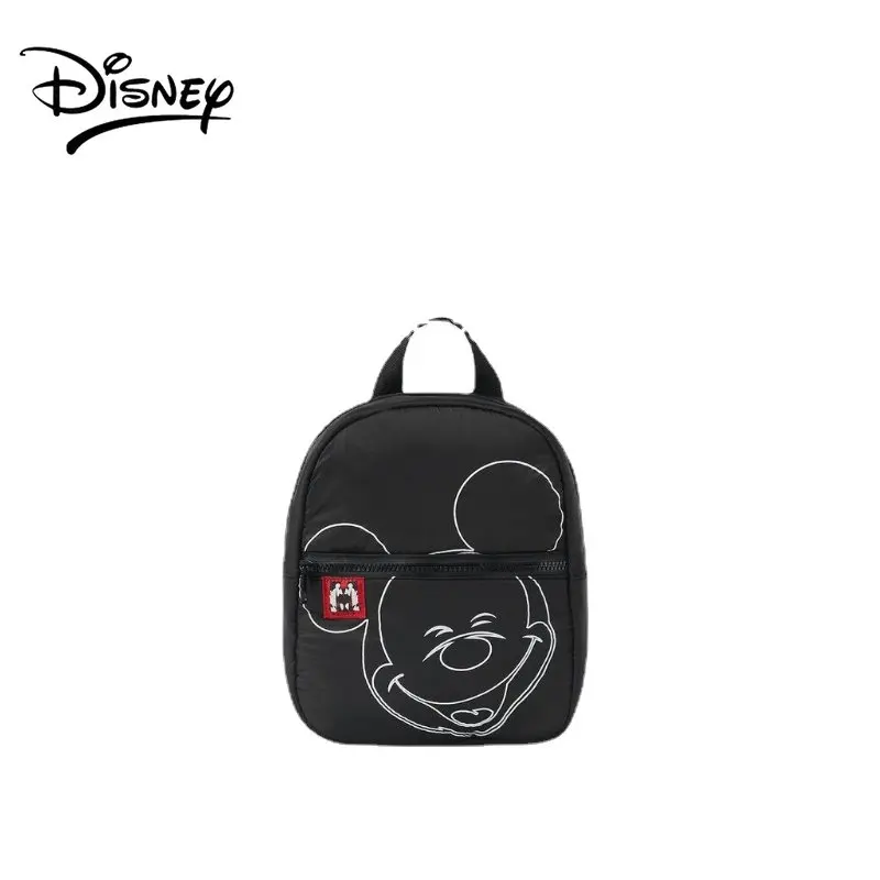 Disney Boys Bag Black Mickey Mouse Print Cartoon Pattern Lightweight for Boys Children Kindergarten Small Shoulder Backpack