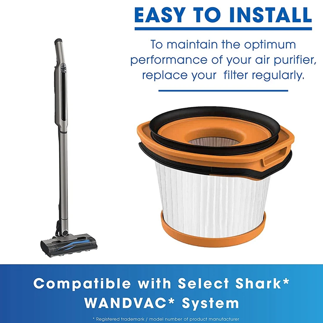 Сменный фильтр из 3 упаковок для системы Shark Wandvac WV360 WS620 WS630 WS632 беспроводной