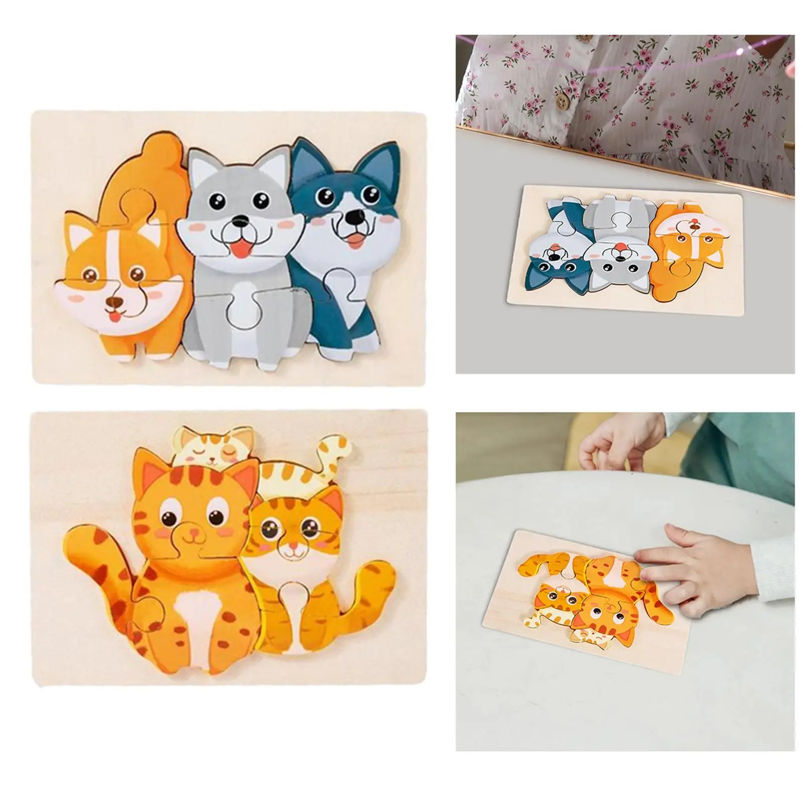 

Animal Jigsaw Puzzles Educational Learning Toy Puzzle for Kids Children