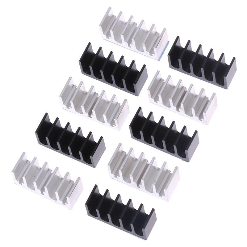

5Pcs WE DO HEATSINK 8x22x10mm Aluminum Black Anodized Heatsink Radiator Cooling Cooler For Raspberry PI Electronic Chip IC