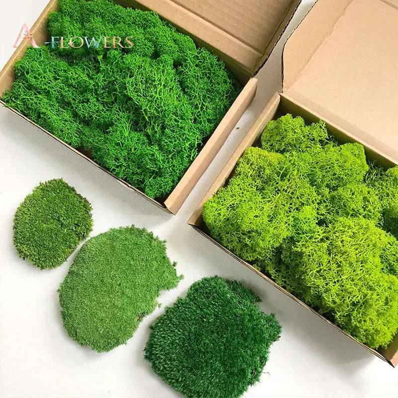 

150/200g Moss Grass Green Immortal Plants Office Decoration Accessories HI-Q Artificial Plant Home Decor Handscape Wall Garden