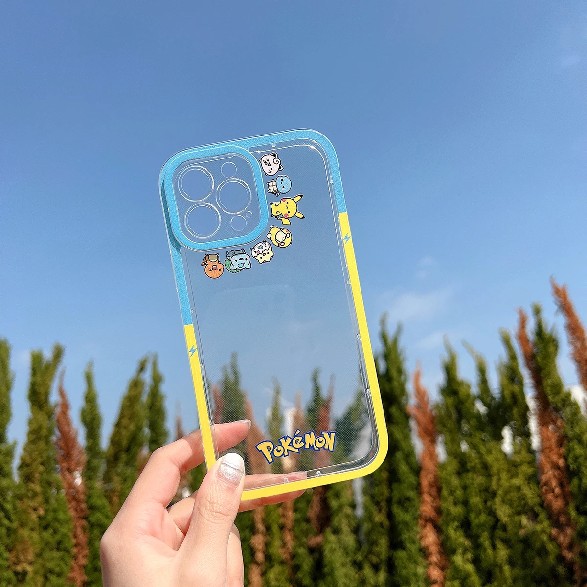 

Pokemon Pikachu Pika Phone Case For Iphone 11 12 13 Pro Max X Xs Xr soft silicone TPU Shockproof Transparent Cover