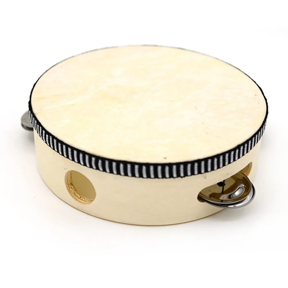 

Dancing Concert Party Tambourine Percussion 4/6/8/10 Inch Metal Jingles Wood + Imitation Sheepskin High Quality