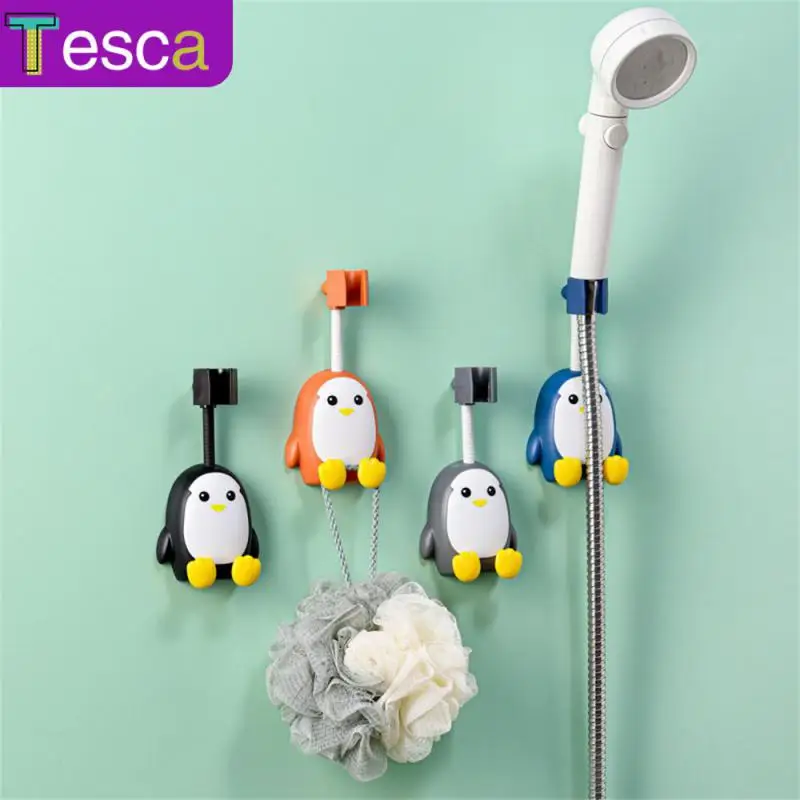 

Adjustment Shower Head Fixed Base Waterproof Penguin Shower Nozzle Holder No Punching Hook Type Bathroom Bracket Universal