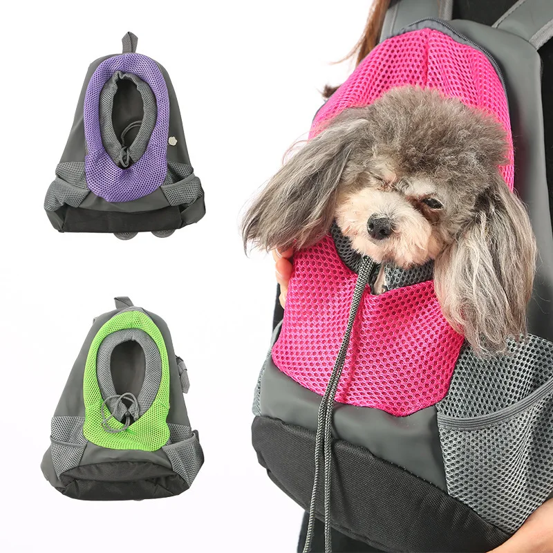 

Pet Comfortable Small Dog Backpack Travel Breathable Mesh Puppy Dog Carrier Bag Head Out Cat Padded Shoulder Pet Cat Carrier