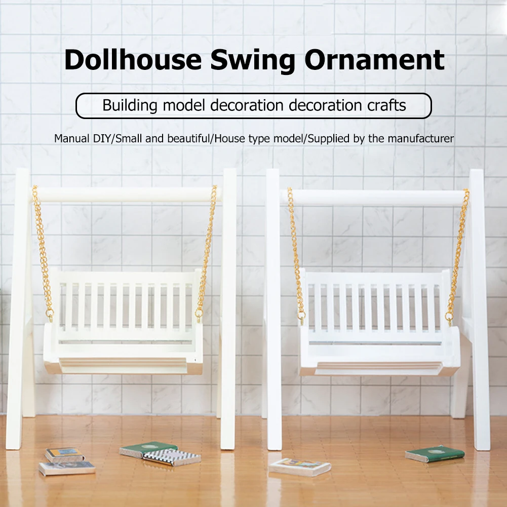 

Аксессуары для кукольного домика 1/12, интерьер для кукольного домика, украшения для мебели, качели для кукольного домика, фигурки, детские подарки, украшение