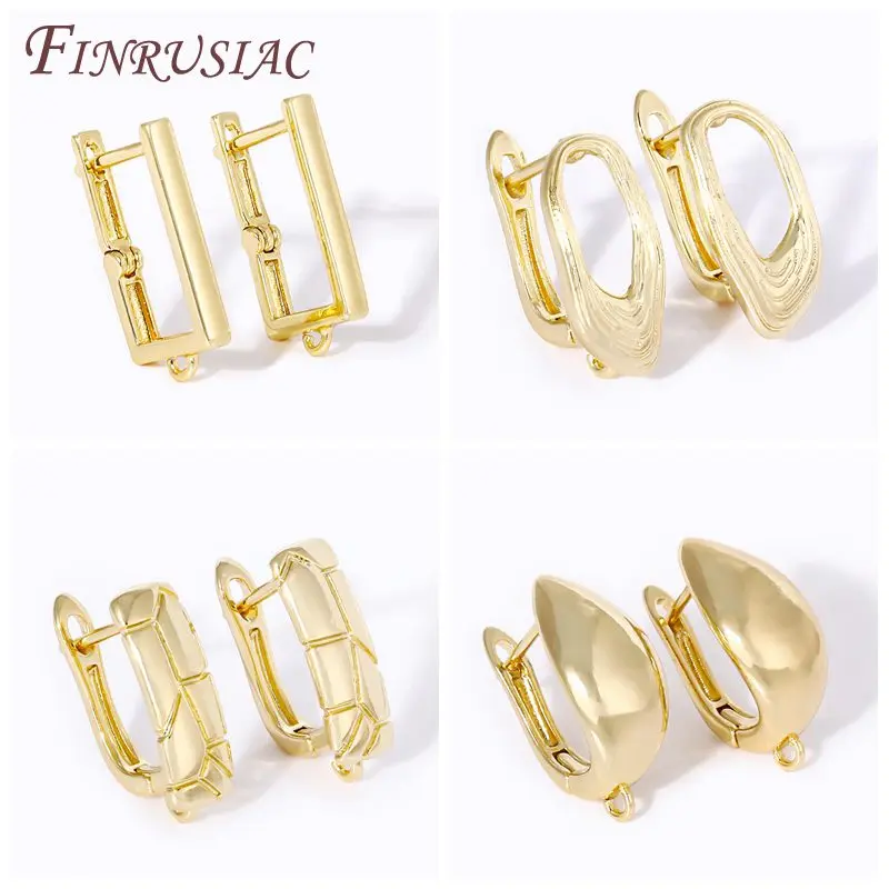 DIY için 18K Altın Kaplama Küpe Armatürleri Bulgular, Pirinç Shvenzy Küpe Bağlantı Elemanları, küpe kancaları, DIY Küpe Yapımı Malzemeleri