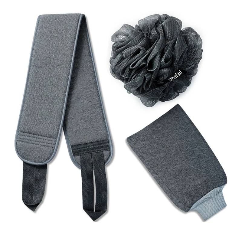 

New Bath Ball Shower Strap Bathing Glove Set Men Professional Spa Accessories for Home Bathroom Bath Tub Exfoliating Body Care
