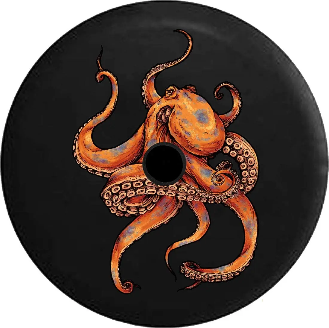 

Запасная крышка для шины Kraken осьминог, море Life Black 32 дюйма с отверстием для резервной камеры