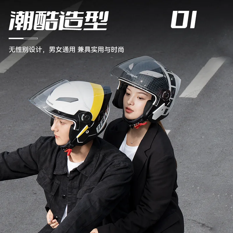 Мотоциклетный мужской и женский зимний шлем большого размера с двойным зеркалом