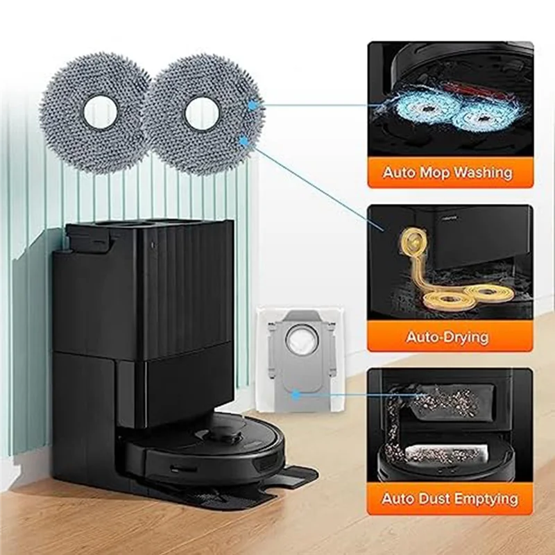 Набор аксессуаров для робота-пылесоса Roborock Q Revo накладки швабры основная боковая