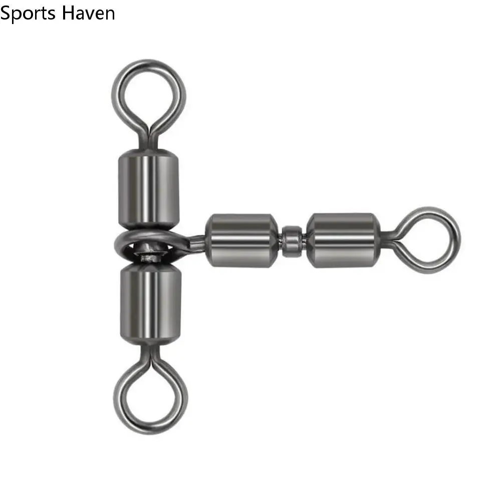 

10 PCS Solid Swivels Bearing Connector Fishhook Lure Line Connector Fishing Tackle