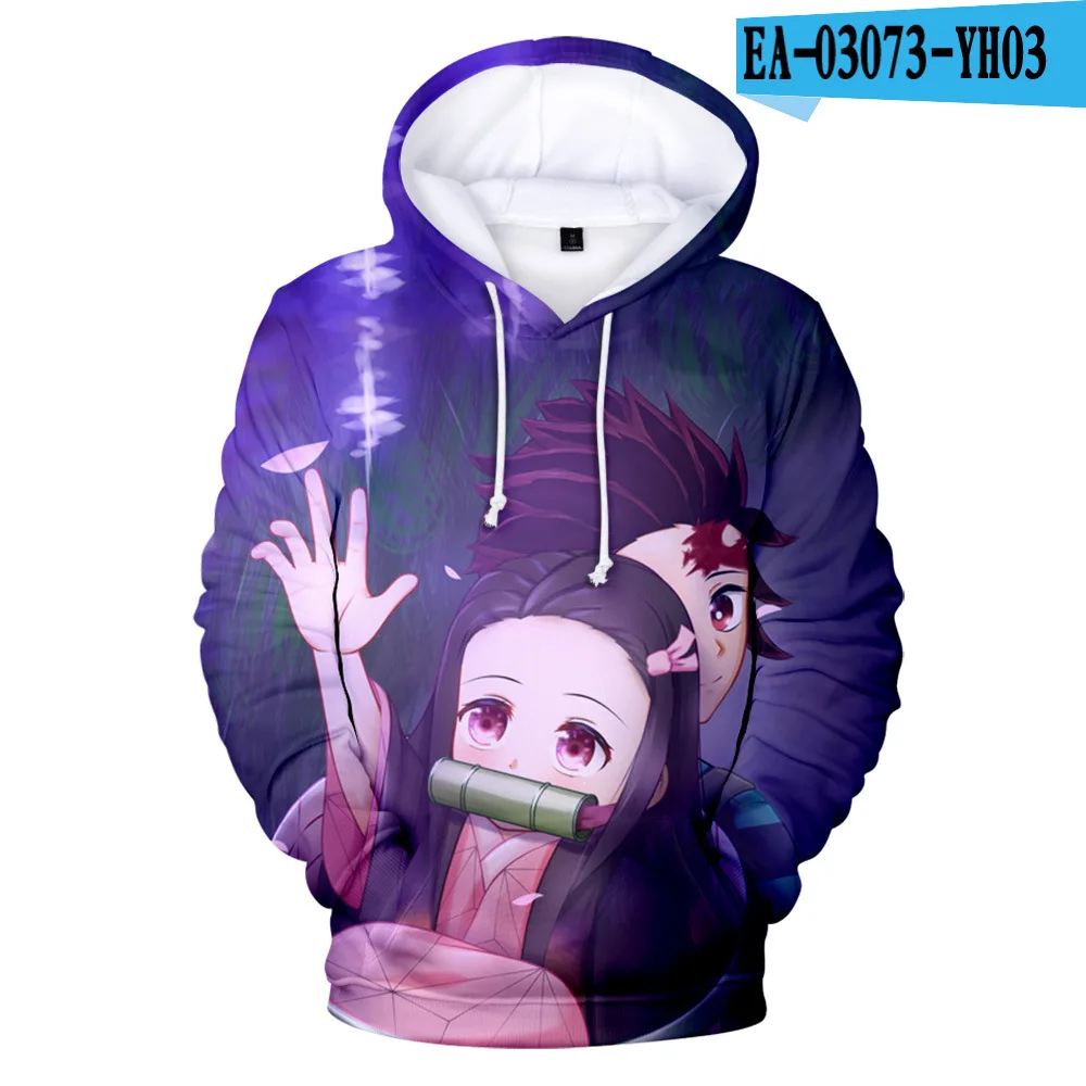 Женская толстовка с капюшоном изображением аниме рассекающего демонов детские