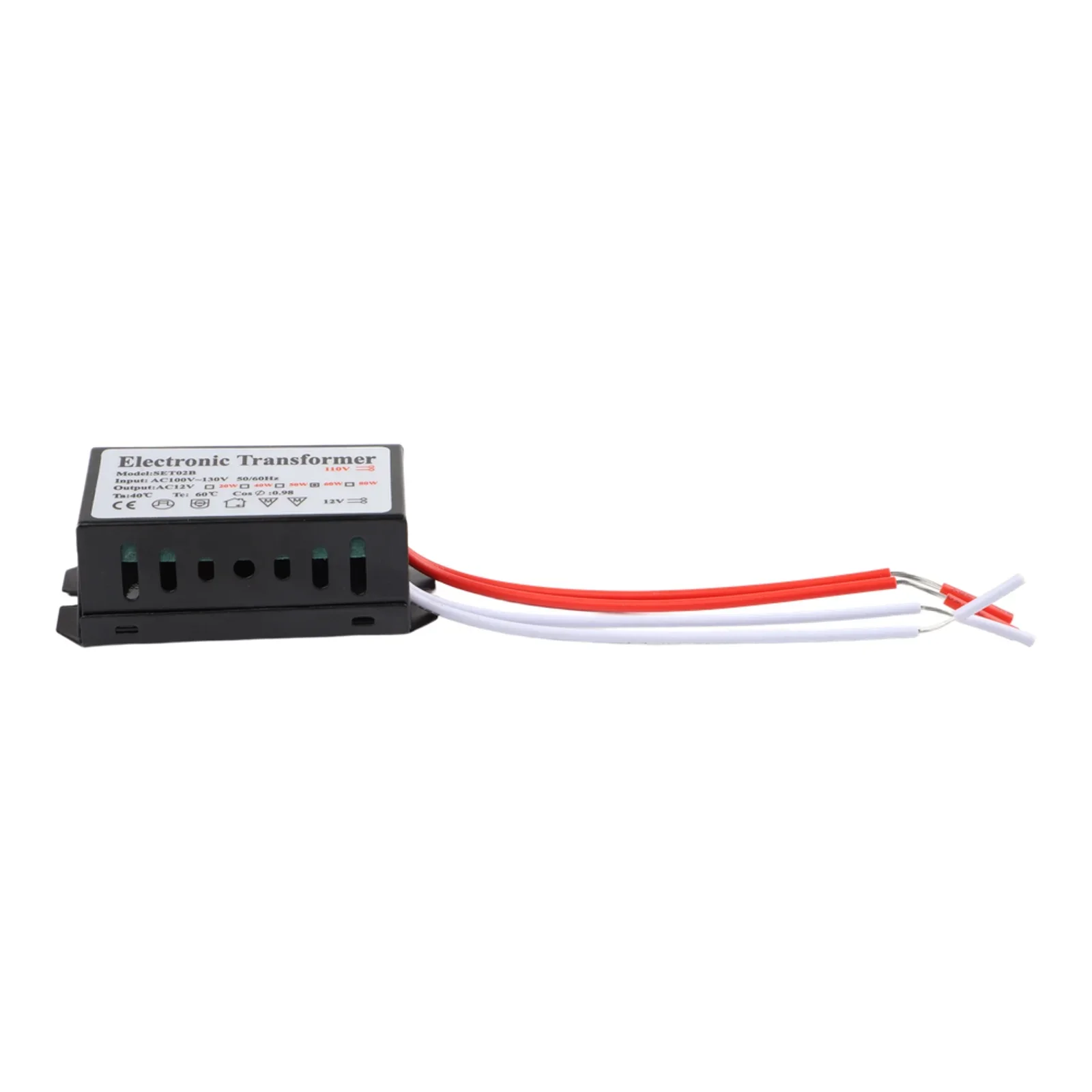 Фото Электронный трансформатор SET01B с входом AC110V-130V и выходом AC12V для драйверов галогенных, ксеноновых и светодиодных ламп, мощность 60W, 120W, 160W на выбор. №5