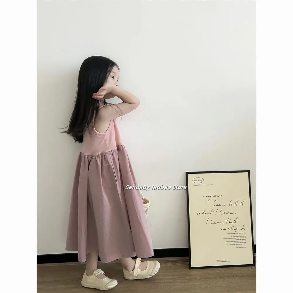 

Girls Casual Dresses Korean Soft Comfortable Pretty Lovely Lively Casual Simple Fashion Loose Sweet New Pattern Artistic Soild