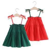 2022 childrens clothing summer new girls contrast color suspender skirt childrens princess skirt