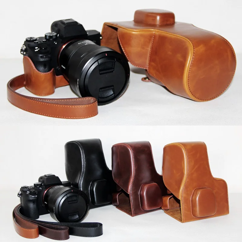 

Leather Hard Camera case bag Grip Strap for Sony A7 Mark II/A7II/A7RII/A7SII