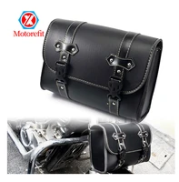 rts amazon hot sell universal premium leather motorcycle tool bag saddle bag for harley motorbike waterproof side bag