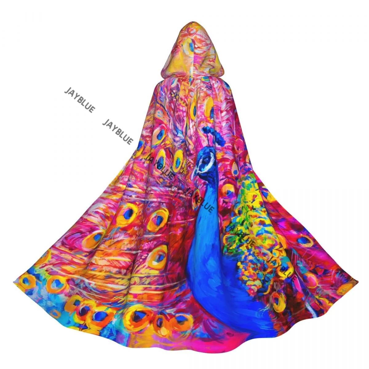 Унисекс для взрослых картина маслом красочного плаща с павлином и капюшоном