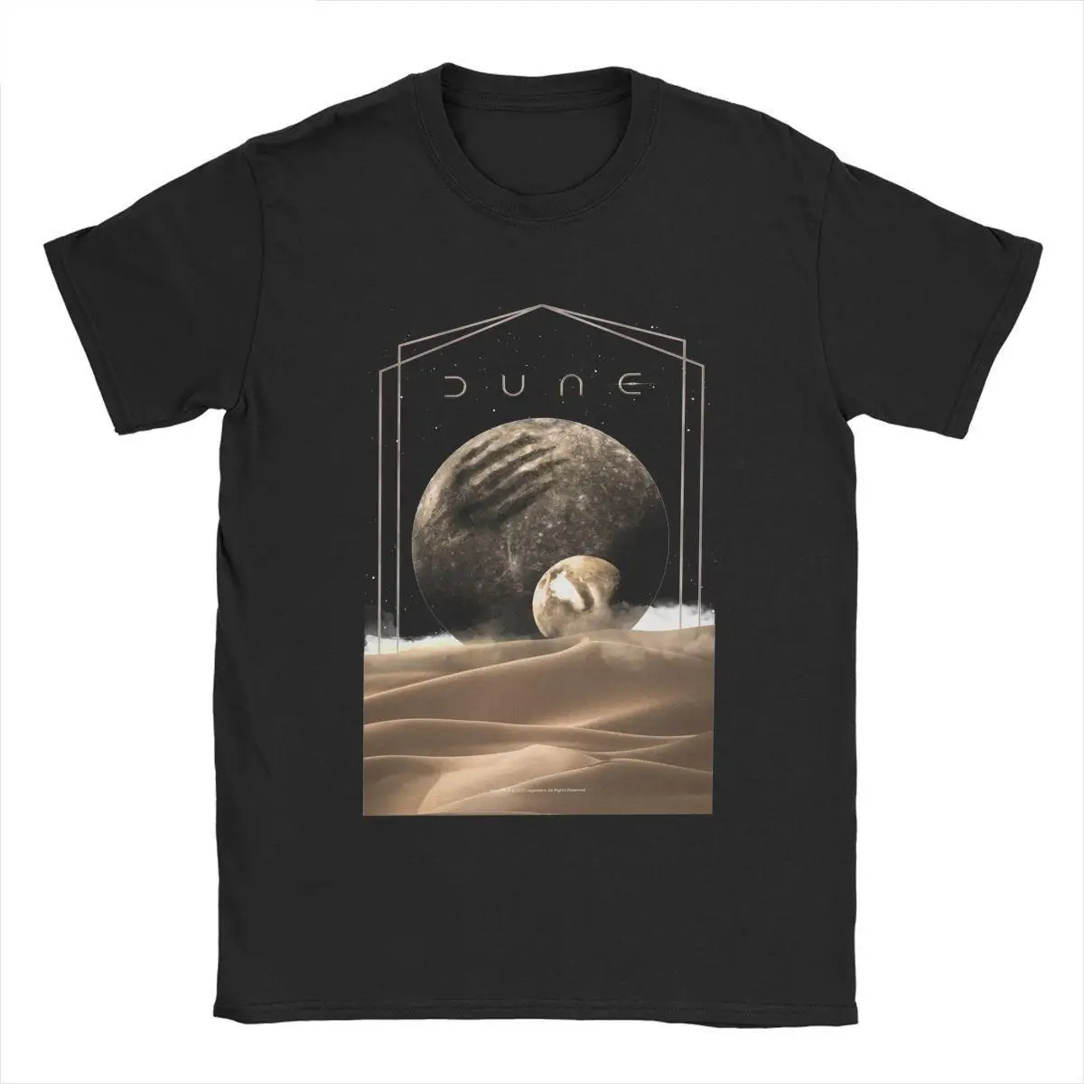 Dune Moons Scifi Movie Men's T Shirt Novelty Tee Shirt Short Sleeve Crew Neck T-Shirts 100% Cotton Gift Idea Clothes