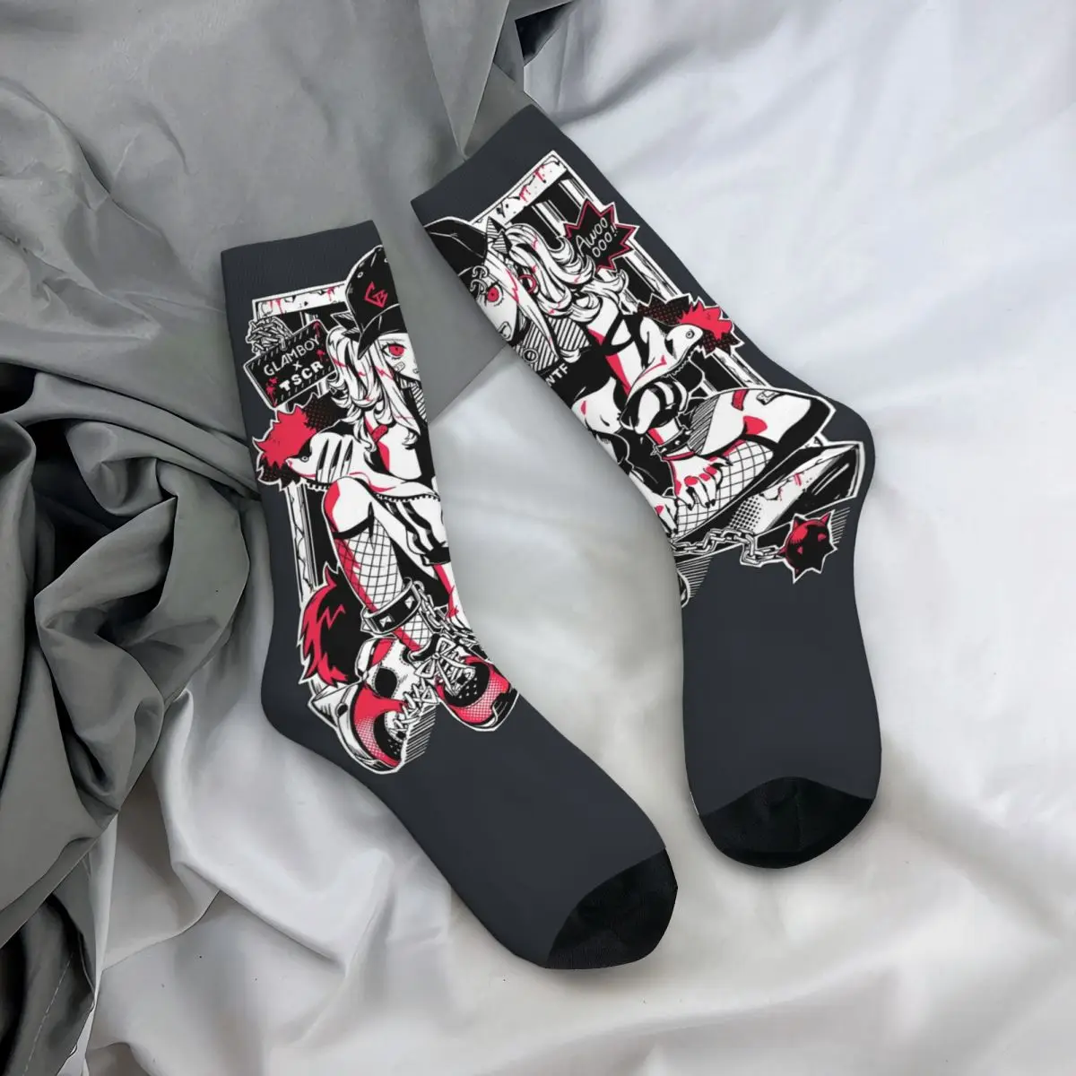 Забавные мужские носки TSCR в стиле Харадзюку Dandadan Okarun новинка хип-хоп для экипажа
