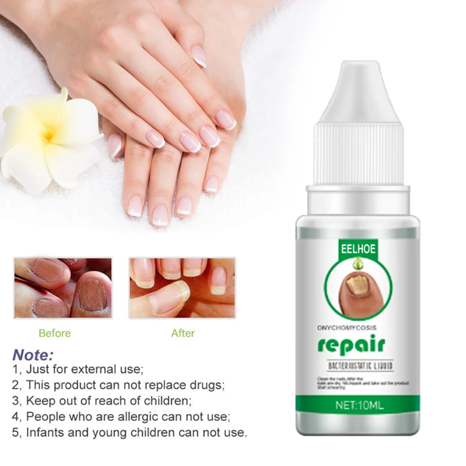 

50 ML Nail Serum Effective Repair Solution Repair Essence For Damaged Discolored Fingernail And Toenail Essences Care