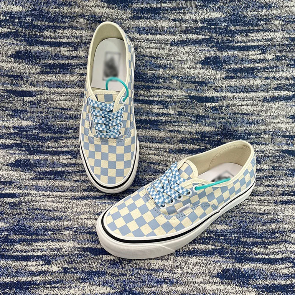 120/140cm Colorful Man Women Flat Black White 3D Grid Shoe Laces Polyester Printing Checkered Ribbons Shoelaces Mosaic Shoelaces