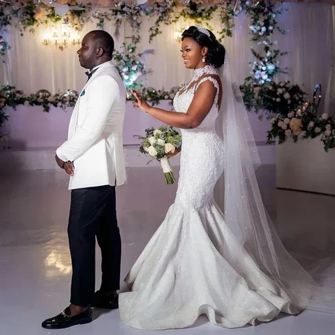 Свадебное платье LOVEYING русалка с кружевом