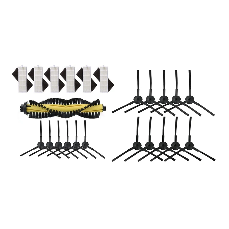 

1 комплект HEPA-фильтров, губка, основная щетка, боковая деталь и запасная боковая щетка 10 шт.