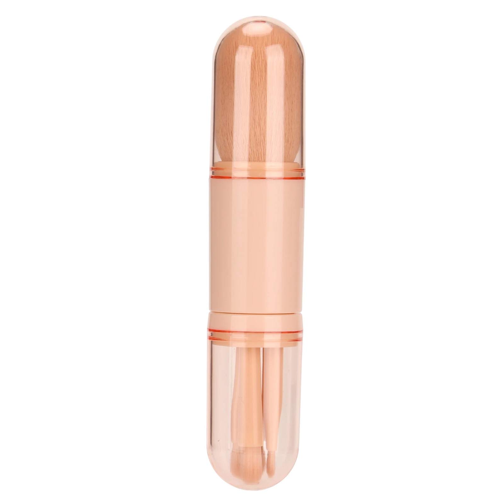 

4 in 1 Makeup Brushes Set Telescopic Fine Brush Hair Portable Cosmetic Blushes for Eyeshadow Loose Powder Skin Color