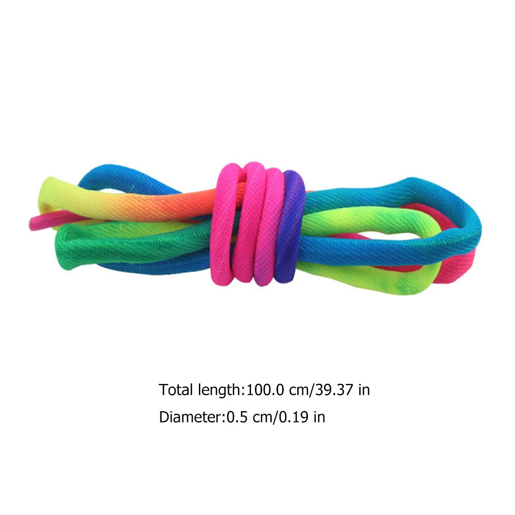 Black Shoelaces Colored Athletic Elastic Gradient Fluorescent Fluorescence Rainbow