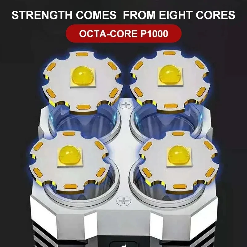 Фонарики высокой мощности фонарики для кемпинга с 4 лампами и боковой подсветкой