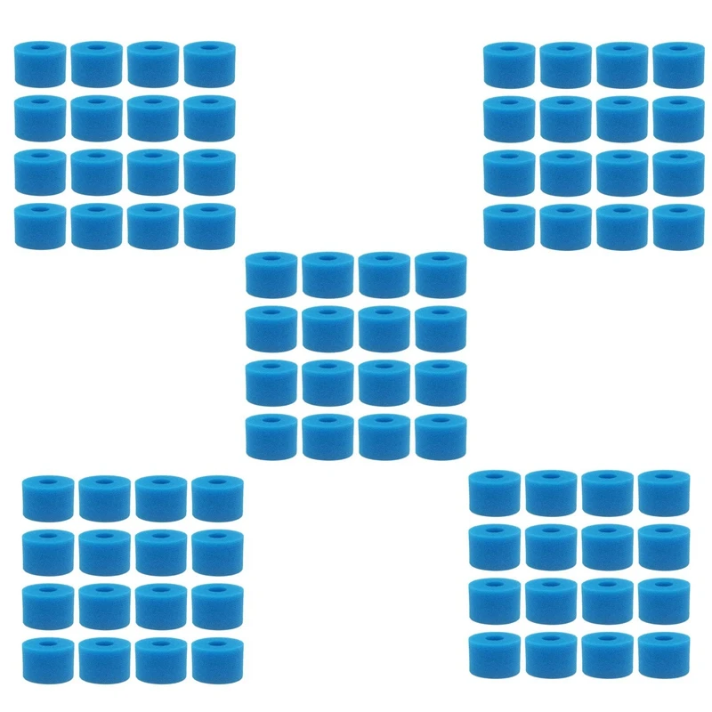

80Pc For Intex Pure Spa Reusable Washable Foam Hot Tub Filter Cartridge S1 Type