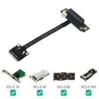 mini pcie to pci e 4x 270 degree adapter cable 20cm pcie3 0 extension port adapter with 4pin to sata power cable for gpu