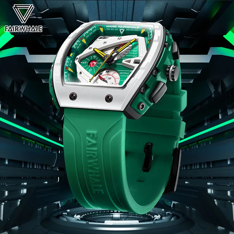 

Luxury Fashion Watch For Mens Famous Brands Mark Fairwhale Original Sports Waterproof Tonneau Mille Quartz WristWatch Mans Reloj