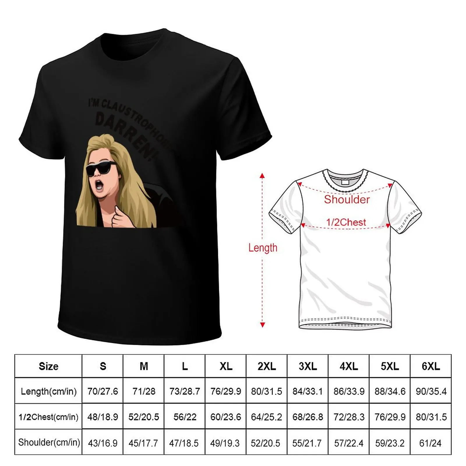 Я Кластрофобный Даррен! Футболка Gemma Collins Merch одежда больших размеров футболка на