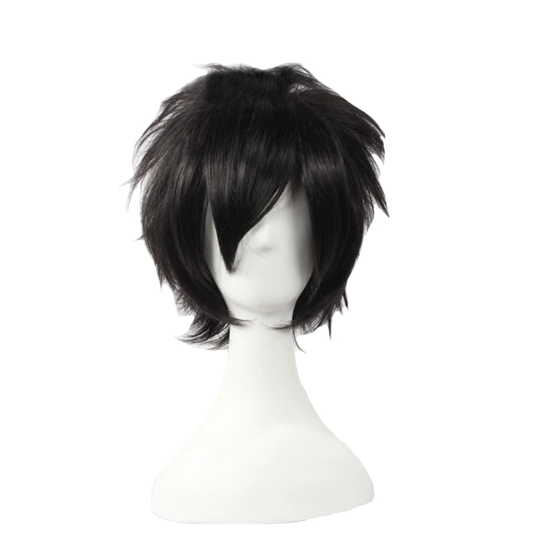 

Anime Death Note L Wig Cosplay Costume Mens L.Lawliet Short Black Heat Resistant Hair Pelucas Anime Wig + Wig Cap