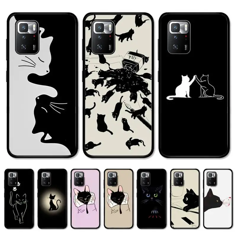

Cartoon Cat Painting Phone Case for Redmi 5 6 7 8 9 A 5plus K20 4X S2 GO 6 K30 pro