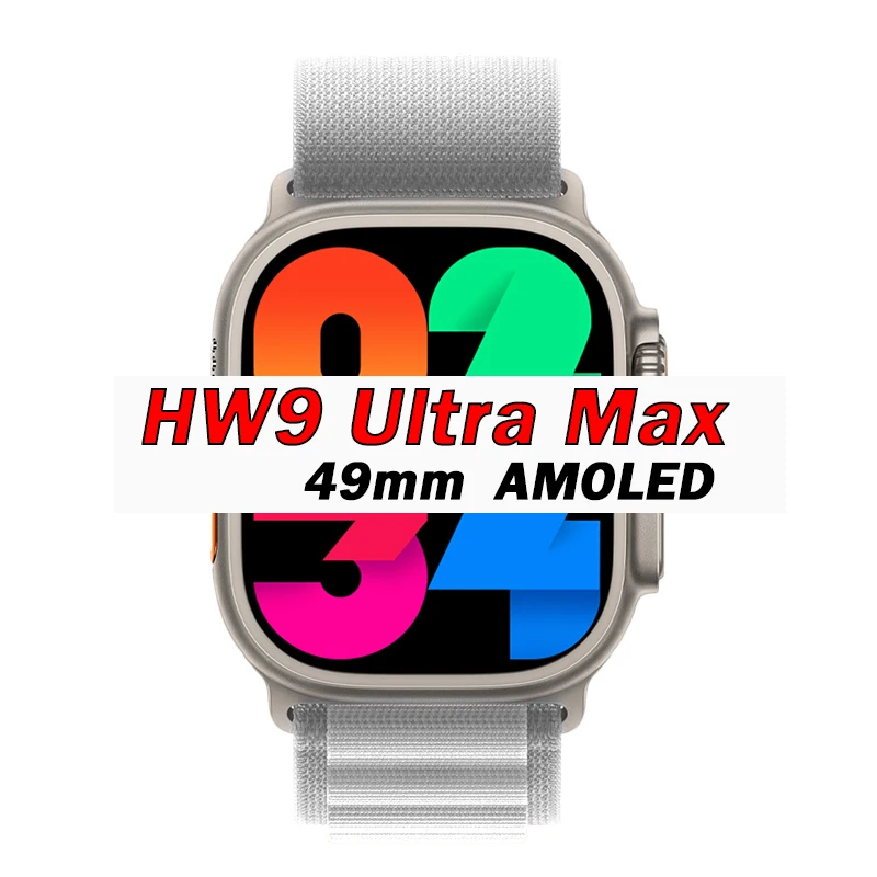 

AMOLED Smart Watch 2.2 Inch IWO Ultra Compass Women Men Bluetooth Call Series 8 Wireless Charging 49mm HW9 Ultra Max Smart Watch