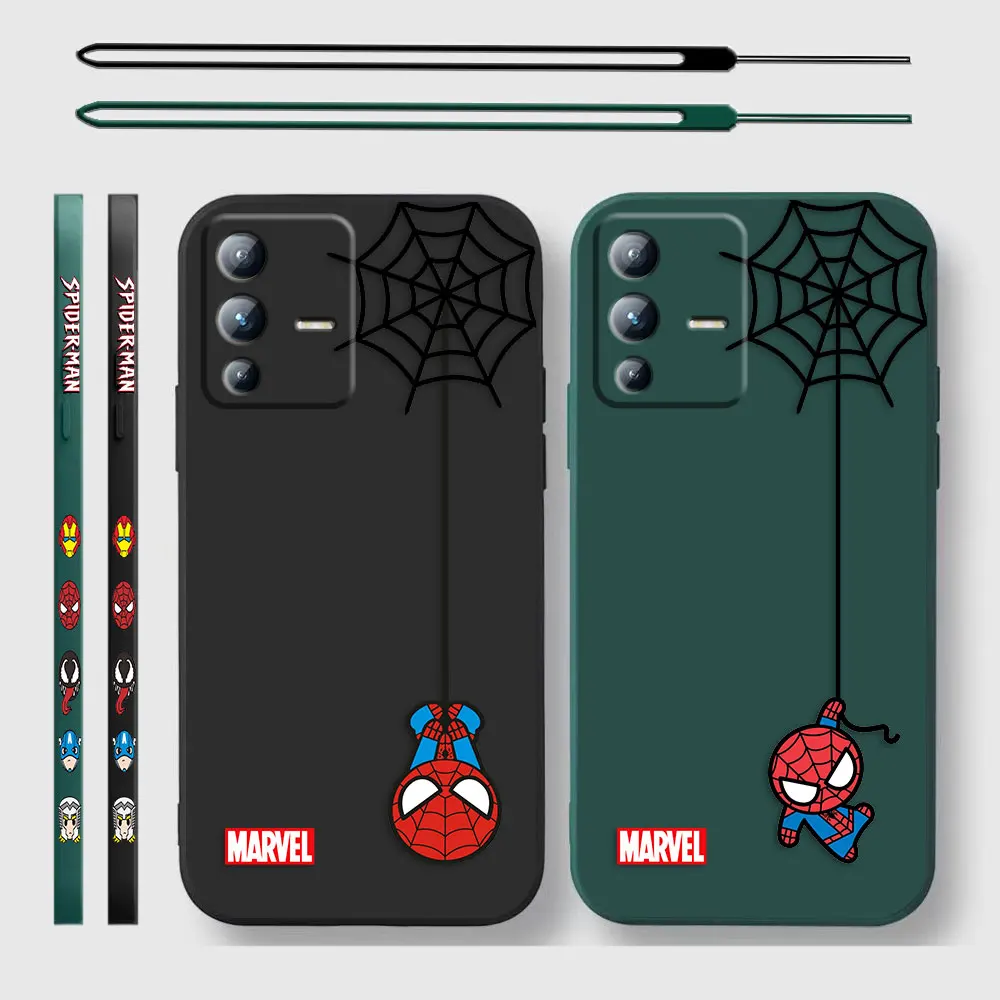 

Marvel Funny Spider Man Spider Web Cartoon Case For Vivo V27 V27E V25 V25E V23 V23E V21 V21E V20 V20SE V19 V17 V15 Pro 5G Cover