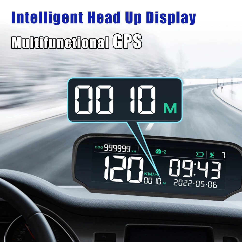QINGQUE X100 GPS HUD цифровой дисплей Автомобильная электроника на солнечной батарее
