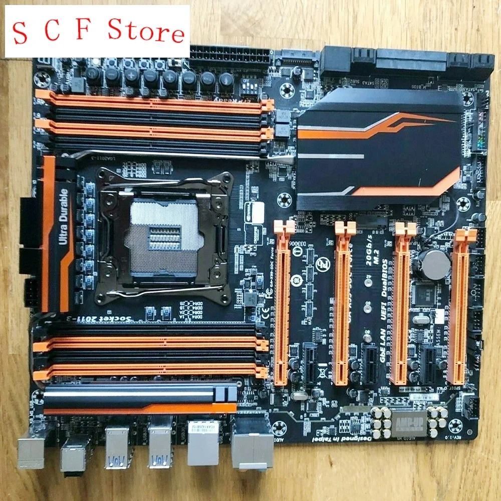 

For Desktop Motherboard For Gigabyte GA-X99-SOC Force X99 DDR4 LGA2011-V3 SATA 64GB