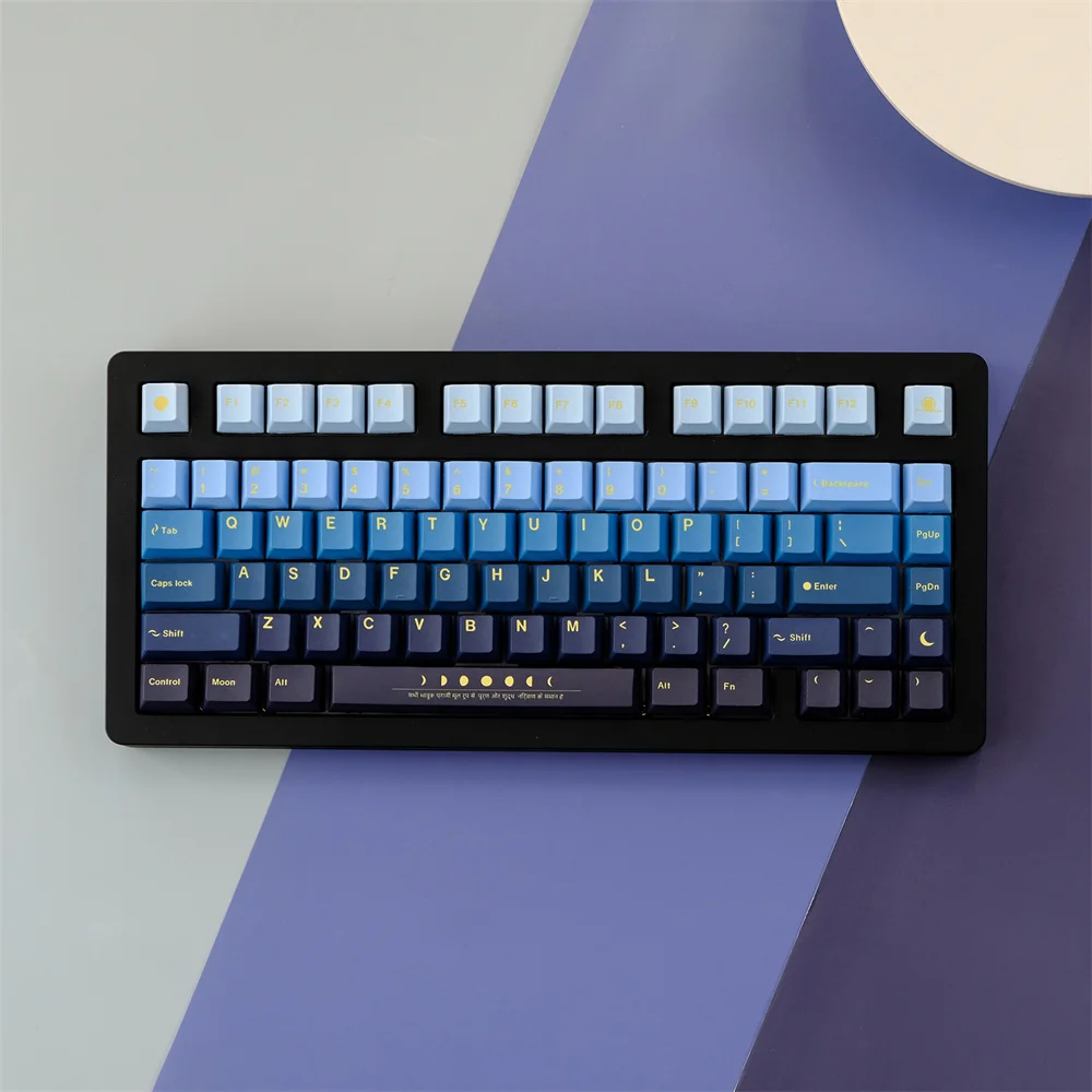 

Колпачки для клавиш 129 клавиш/комплект GMK Moonrise, колпачки для клавиш с сублимационной печатью, колпачки для клавиш в форме вишни для клавиатур 104, 108, 87, 64, 68, 980