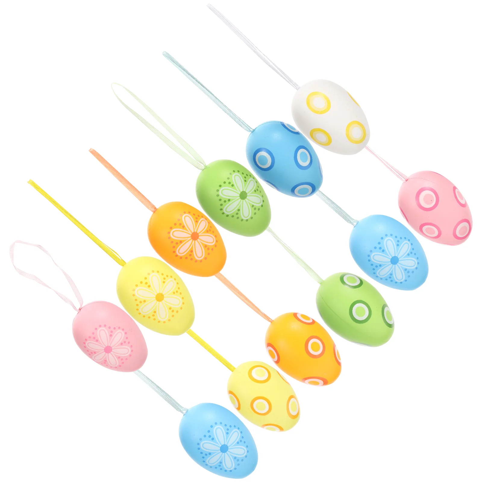 

12 Pcs Foam Easter Egg Egg Ornament Egg Hanging Decoration Present Ornaments Easter Eggs Accessories Easter Egg Tree Decor