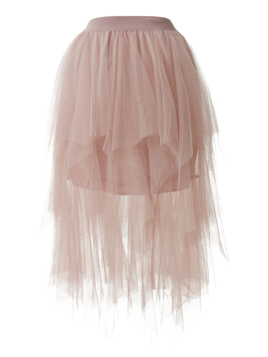 

Женская сетчатая Тюлевая юбка-пачка с высокой талией, пушистая многоярусная юбка-пачка, винтажная балетная юбка с асимметричным подолом для выпускного вечера