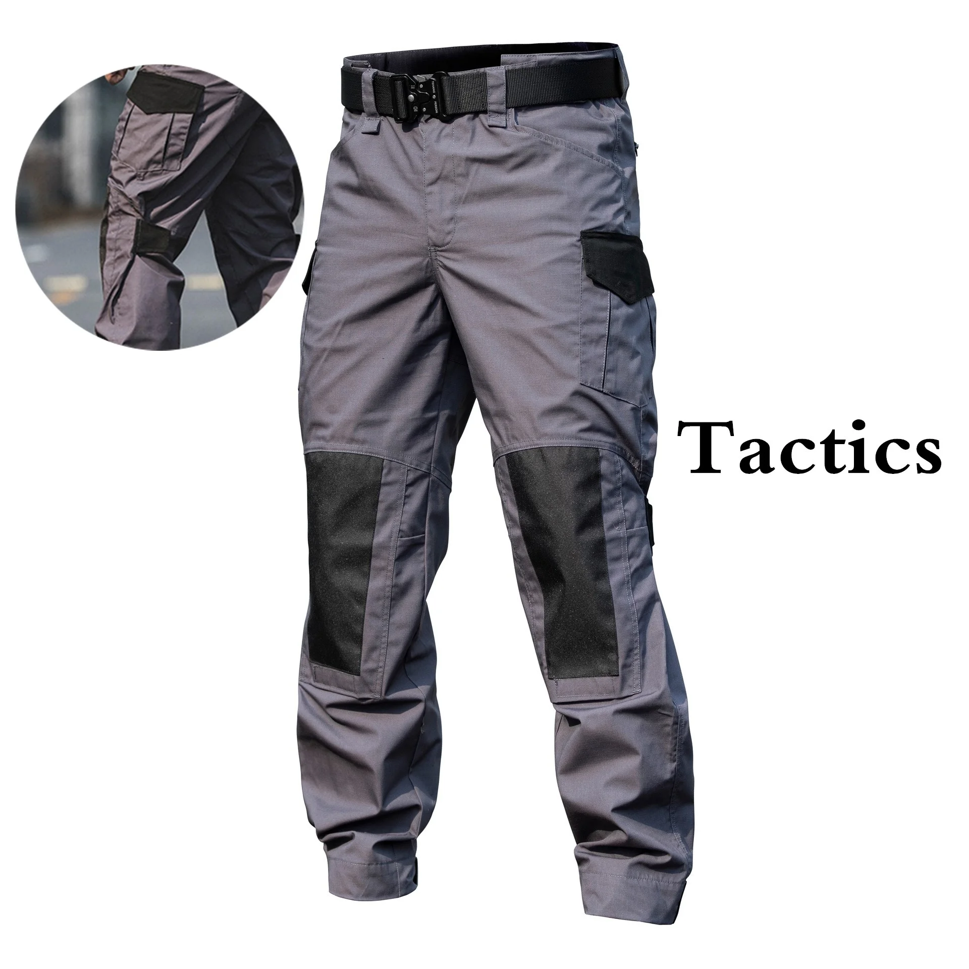 

Outdoor Straight Tactical Cargo Pants Army Fan Men Wear Resisting Water Repellent Trouser Overalls Military Training Combat Pant