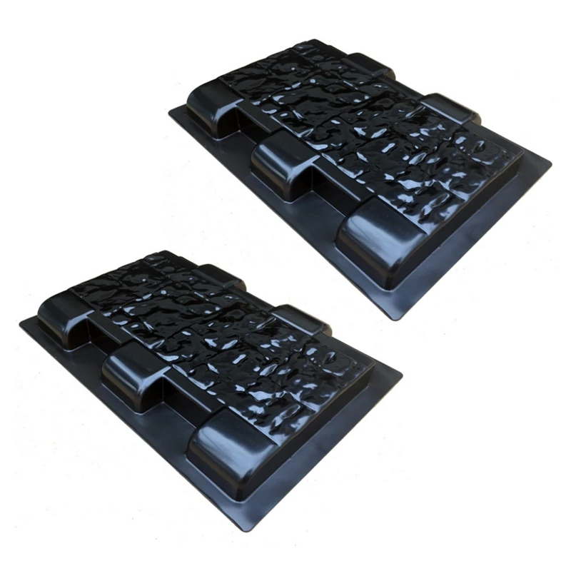

2X Irregularly Cement Mold Plastic Brick Stone Concrete Mould Garden Path Stone Pillar Mold Stepping Decorative Fence