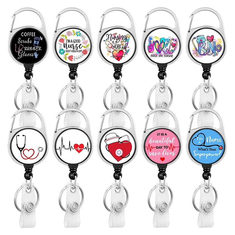 

Retractable Medical Worker Work Card Clip ID Tag Holder Name Badge Reel Doctor Nurse Display Clip Office Supplies