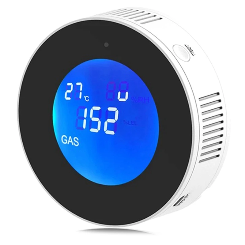 

Tuya Smart Wifi Voice Gas Detector Fire Alarms Smoke Detectors Home Combustible Gas Detector Induction Alarm US Plug